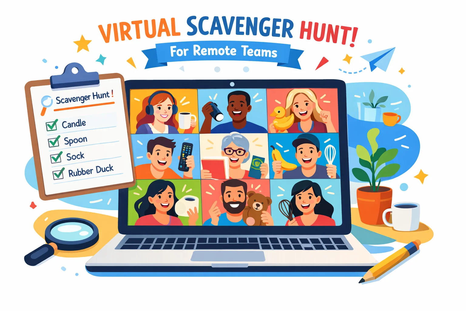 Virtual Scavenger Hunt for Work: 100+ Team Building Ideas (2026)