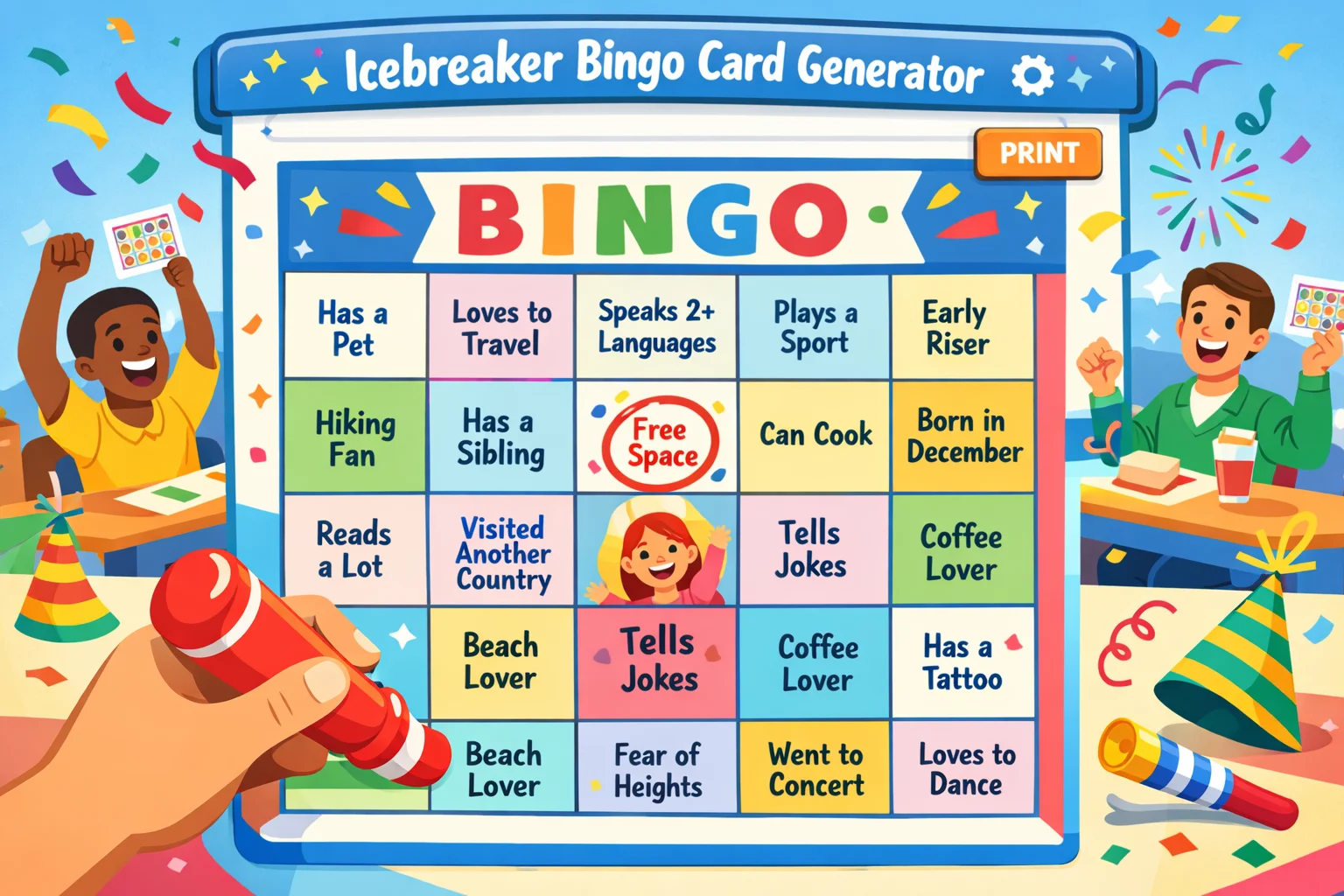 Icebreaker Bingo Generator: Free Custom Cards (2026)